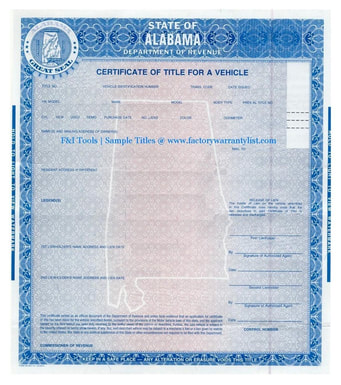 Alabama Vehicle Title