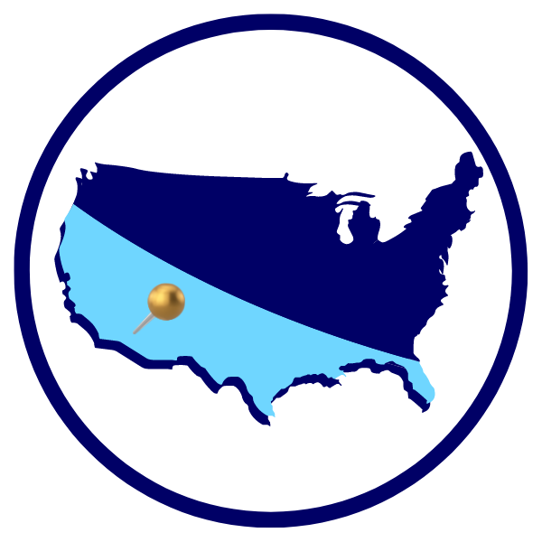 Arizona Pinned on USA Map