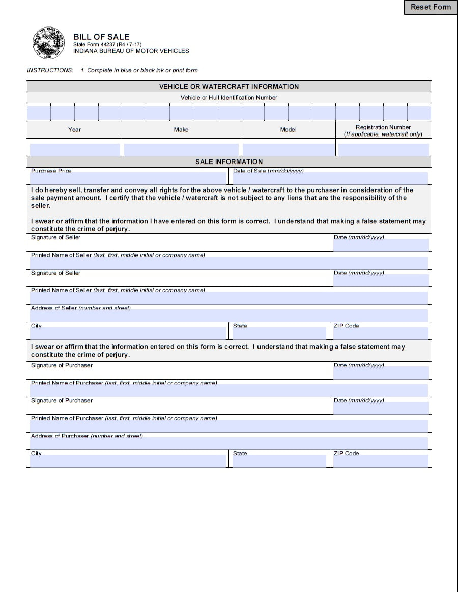 Car Bill Of Sale Pdf Printable Template As Is Bill Of Sale