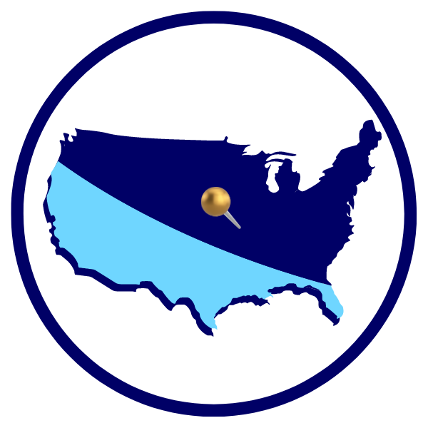 Missouri Pinned on USA Map