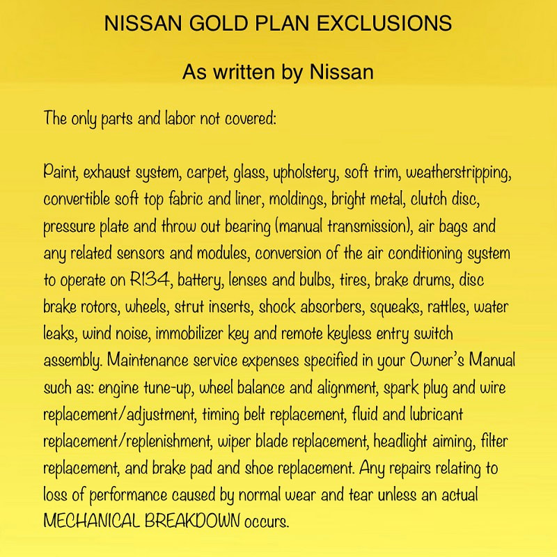  Garantía Nissan |  Estados Unidos |  Plan de fábrica de parachoques a parachoques