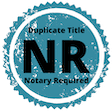 Lost title notary stamp in blue