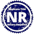 Notary requirement stamp in purple